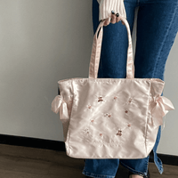 Thumbnail for Sweet Bunny Bear Rose Embroidery Bowknot Shoulder Bag - ArtGalleryZen