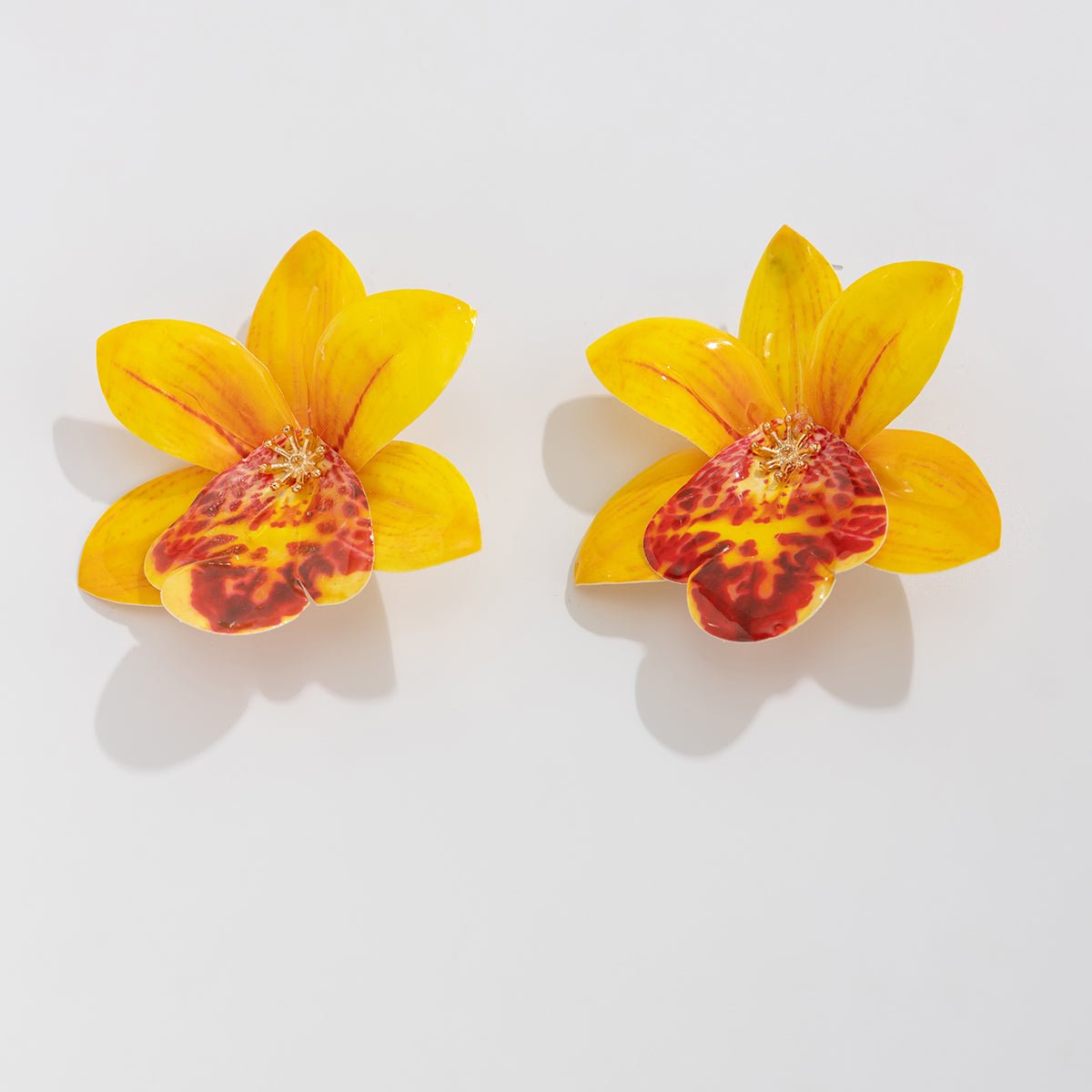 Sweet Butterfly Orchid Flower Stud Earrings - ArtGalleryZen