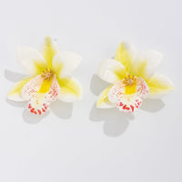 Thumbnail for Sweet Butterfly Orchid Flower Stud Earrings - ArtGalleryZen