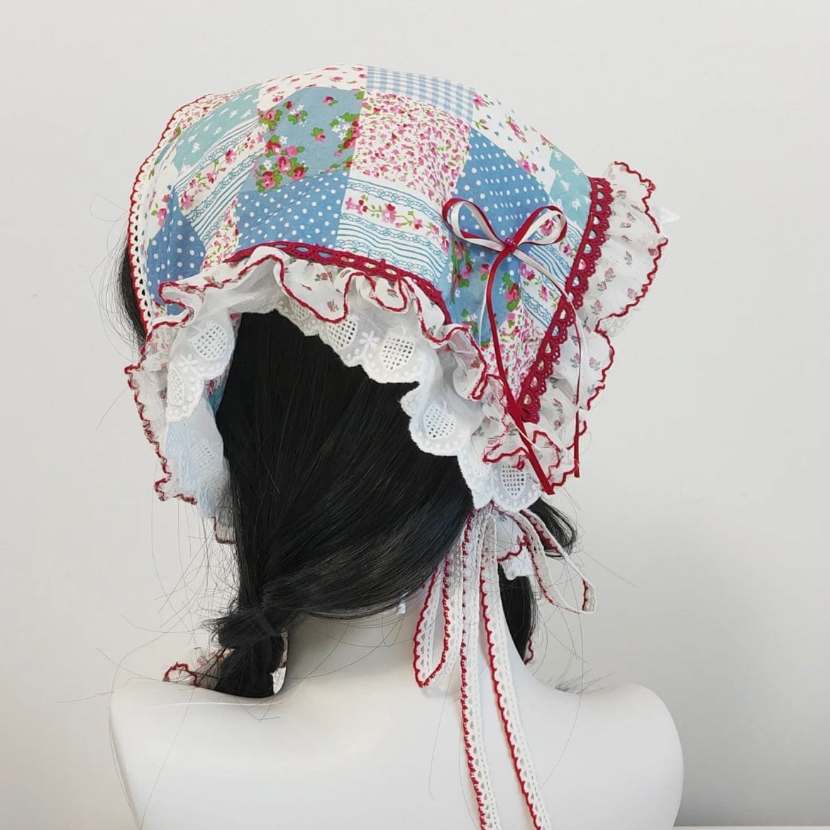 Sweet Colorful Floral Lace Ribbon Bowknot Hair Band Hair Scarf - ArtGalleryZen