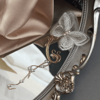 Thumbnail for Sweet Embroidery Butterfly Pearl Chain Tassel Elf Ear Cuff Wrap Earring - ArtGalleryZen