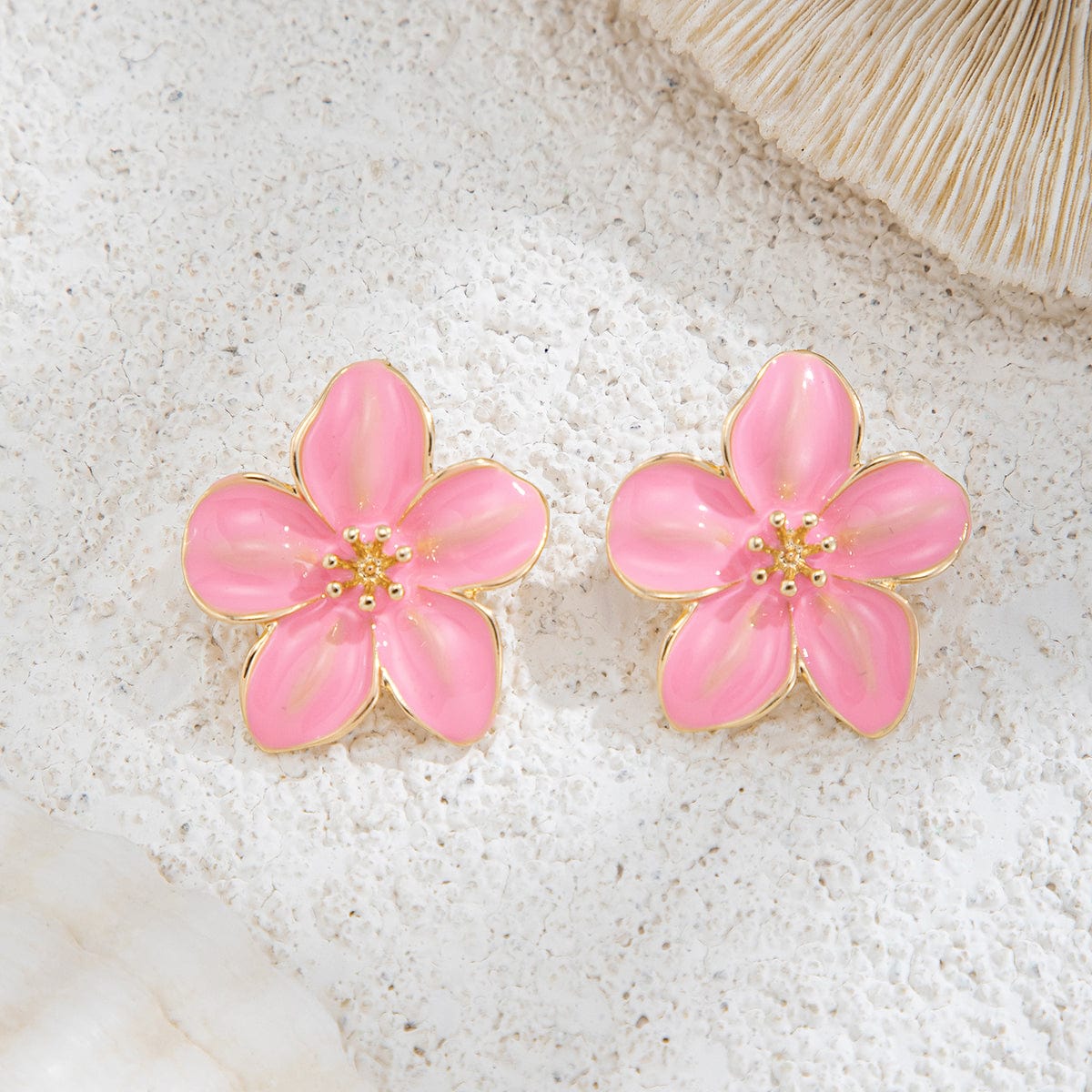 Sweet Enamel Flower Earrings - ArtGalleryZen