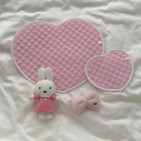 Thumbnail for Sweet Handmade Heart Polka Dots Fabric Coaster - ArtGalleryZen