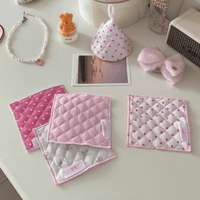 Thumbnail for Sweet Handmade Heart Tulip Square Coaster - ArtGalleryZen