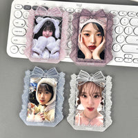 Thumbnail for Sweet Lace Bowknot Kpop Acrylic Photocard Holder - ArtGalleryZen