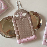 Thumbnail for Sweet Note Angel Wing Strawberry Kpop Keychain Photocard Holder - ArtGalleryZen