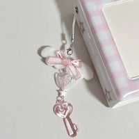 Thumbnail for Sweet Pink Bowknot Wing Heart Star Keychain Phone Strap - ArtGalleryZen