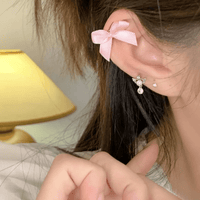 Thumbnail for Sweet Pink Ribbon Bowknot Earrings - ArtGalleryZen