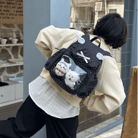 Thumbnail for Sweet Polka Dots Angel Kpop Fan Display Backpack - ArtGalleryZen