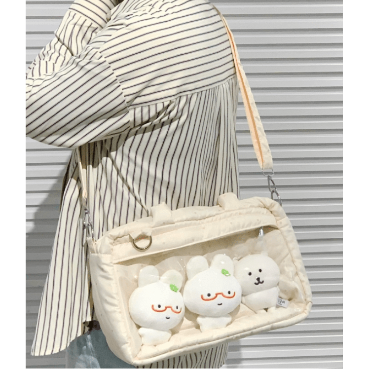 Sweet Polka Dots Cloud Kpop Fan Display Shoulder Crossbody Bag - ArtGalleryZen