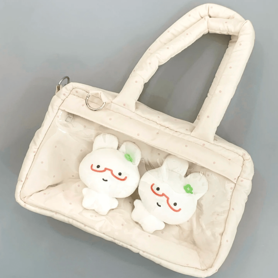 Sweet Polka Dots Cloud Kpop Fan Display Shoulder Crossbody Bag - ArtGalleryZen