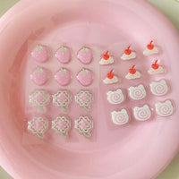 Thumbnail for Sweet Strawberry Clover Cream Narutomaki Crystal 3D DIY Decoration Stickers - ArtGalleryZen