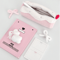 Thumbnail for Sweet Strawberry Roll Cake Plush Pencil Case - ArtGalleryZen
