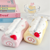 Thumbnail for Sweet Strawberry Roll Cake Plush Pencil Case - ArtGalleryZen