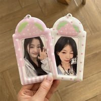 Thumbnail for Sweet Sugarbunnies Strawberry Kpop Keychain Photocard Holder - ArtGalleryZen