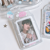 Thumbnail for Sweet Transparent Glitter Kpop Keychain Photocard Holder - ArtGalleryZen