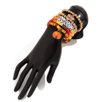 Thumbnail for Thanksgiving Pumpkin Turkey Pendant Letter Polymer Clay Stackable Bracelet Set - ArtGalleryZen