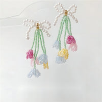 Thumbnail for Transformable Tulip To Butterfly Beaded Earrings - ArtGalleryZen