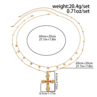 Thumbnail for Trendy 2pcs Rhinestone Inlaid Cross Pendant Sequin Tassel Belly Chain Set - ArtGalleryZen
