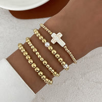 Thumbnail for Trendy 4pcs Cross Charm Ball Chain Bracelet Set - ArtGalleryZen