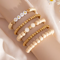 Thumbnail for Trendy 5pcs Letter Wood Beaded Mother's Day Bracelet Set - ArtGalleryZen