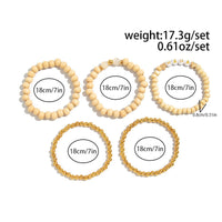Thumbnail for Trendy 5pcs Letter Wood Beaded Mother's Day Bracelet Set - ArtGalleryZen