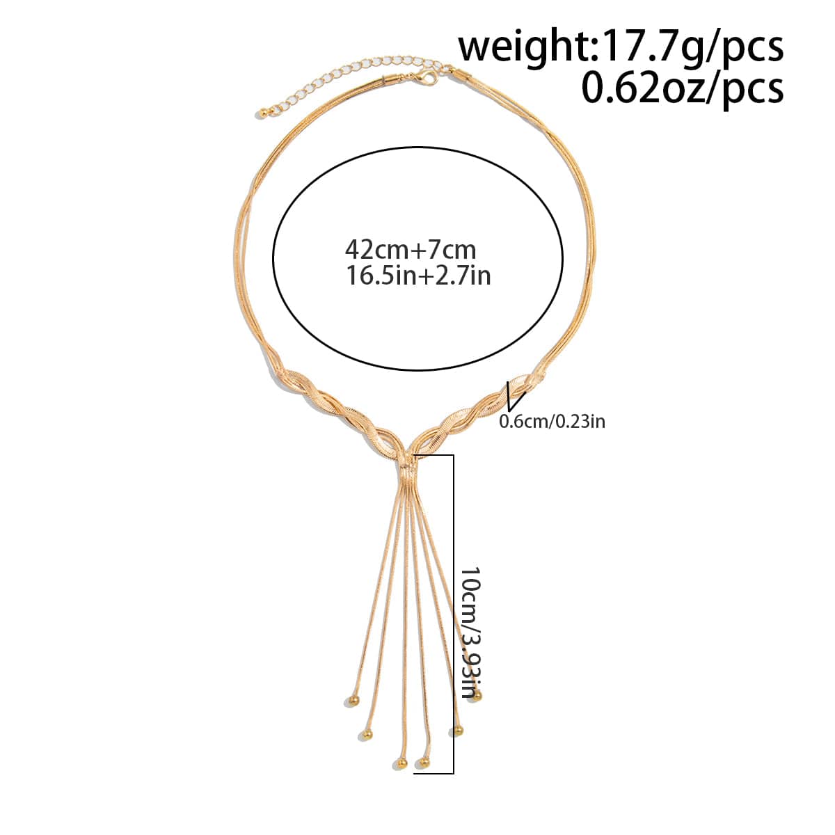 Trendy Ball Tassel Cross Snake Chain Y Necklace - ArtGalleryZen