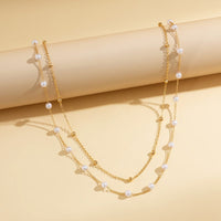 Thumbnail for Trendy Boho Layered Pearl Saturn Belly Chain Set - ArtGalleryZen