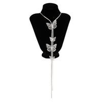 Thumbnail for Trendy Butterfly Charm Snake Chain Y Necklace - ArtGalleryZen