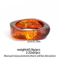 Thumbnail for Trendy Chunky Gold Foil Amber Bangle Bracelet - ArtGalleryZen