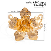 Thumbnail for Trendy Chunky Textured Flower Arm Cuff - ArtGalleryZen