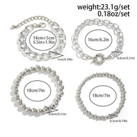 Thumbnail for Trendy Curb Link Ball Chain Stackable Bracelet Set - ArtGalleryZen
