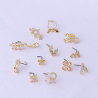 Thumbnail for Trendy CZ Inlaid Surgical Steel Nose Piercing Nose Stud - ArtGalleryZen