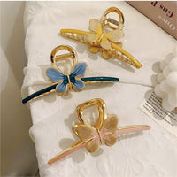 Thumbnail for Trendy Enamel Colorful Butterfly Claw Clip Hair Clip - ArtGalleryZen