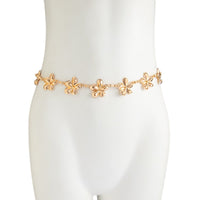 Thumbnail for Trendy Gold Plated Flower Waist Chain - ArtGalleryZen