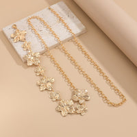 Thumbnail for Trendy Gold Silver Plated Flower Waist Chain - ArtGalleryZen