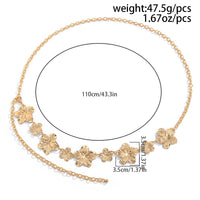 Thumbnail for Trendy Gold Silver Plated Flower Waist Chain - ArtGalleryZen