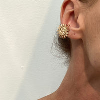 Thumbnail for Trendy Gold Silver Plated Sun Ear Cuff Earring - ArtGalleryZen