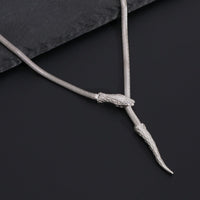 Thumbnail for Trendy Gold Silver Tone Snake Adjustable Necklace - ArtGalleryZen