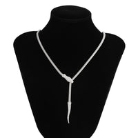 Thumbnail for Trendy Gold Silver Tone Snake Adjustable Necklace - ArtGalleryZen