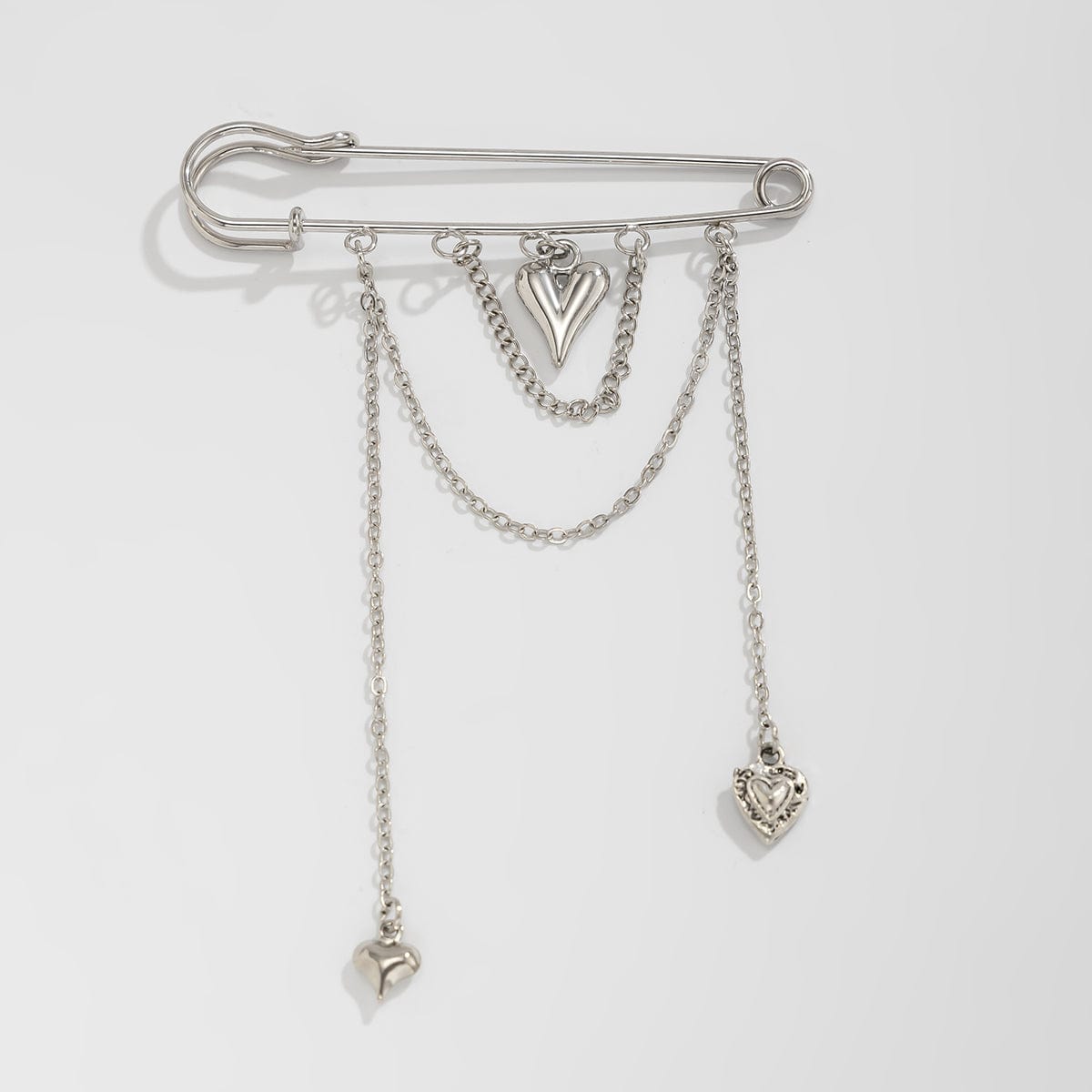 Trendy Heart Tassel Chain Trouser Pin - ArtGalleryZen