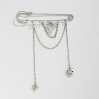 Thumbnail for Trendy Heart Tassel Chain Trouser Pin - ArtGalleryZen