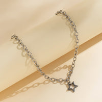 Thumbnail for Trendy Hollow Star Pendant Cable Chain Necklace - ArtGalleryZen