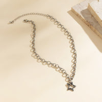 Thumbnail for Trendy Hollow Star Pendant Cable Chain Necklace - ArtGalleryZen