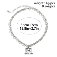 Thumbnail for Trendy Hollow Star Pendant Cable Chain Necklace - ArtGalleryZen