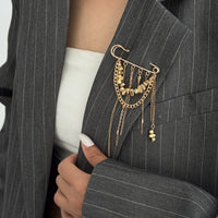 Thumbnail for Trendy Irregular Beaded Tassel Pin Brooch - ArtGalleryZen