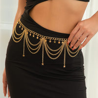Thumbnail for Trendy Layered Heart Star Butterfly Ball Tassel Curb Waist Chain - ArtGalleryZen