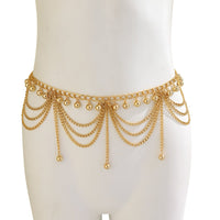 Thumbnail for Trendy Layered Heart Star Butterfly Ball Tassel Curb Waist Chain - ArtGalleryZen