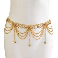 Thumbnail for Trendy Layered Heart Star Butterfly Ball Tassel Curb Waist Chain - ArtGalleryZen