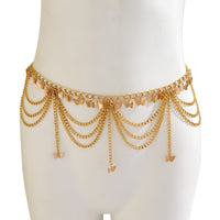 Thumbnail for Trendy Layered Heart Star Butterfly Ball Tassel Curb Waist Chain - ArtGalleryZen